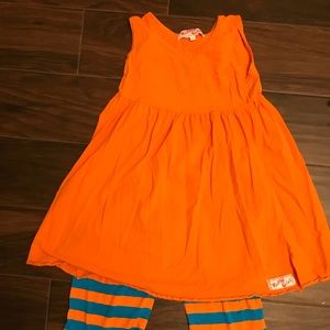 Ruffle Girl tank and Capri set gently worn